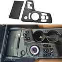 Compatible with 2023 2024 2025 Kia Sportage Accessories Center Console Gear Shift Panel Cover Decoration Trim (Only for Hybrid Version) (Carbon Style)