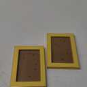 VIOLABBEY 4x6 Picture Frame Yellow Set of 2, 4 x 6 Picture/Photo Frame for Wall Mounted or Tabletop Display, Real Glass, Modern Style