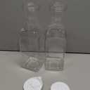 NETANY Plastic 50 Oz Water Carafe with Flip Top Lid, Set of 2 Square Base Juice Containers, Clear Plastic Pitcher - for Water, Iced Tea, Juice, Beverage, Cold Brew and Mimosa Bar - HAND WASH ONLY