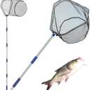 Fishing Net with Handle, with 85" Adjustable Extra Long Handle Fishing Net