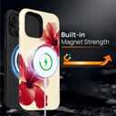 Case for iPhone 15 Plus, Magnetic Hybrid Shockproof Protective Phone Case with MagSafe Compatible Design, Hibiscus