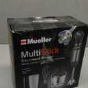 Mueller Multistick 5-in-1 Immersion Blender Handheld, 12 Speed Hand Mixer - Turbo Boost, Heaviest Duty Copper Motor, Titanium Blades Hand Blender, Milk Frother Wand, Whisk, Beaker, Chopper, Grey