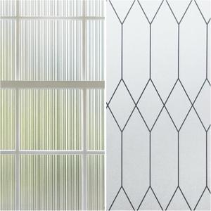 rabbitgoo Window Privacy Film with Moroccan Lattice,17.5 x 78.7 inches
