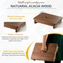FANATU Wooden Step Stool, One Step Stool for Adults, Bedside Wooden Stool with 550lbs Capacity, Portable & Non-Slip Heavy Duty Design (Rich Walnut, 3.5in Height)