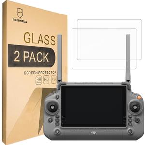Mr.Shield Screen Protector compatible with DJI RC Plus (Inspire 3) [Tempered Glass] [2-PACK] [Japan Glass with 9H Hardness]