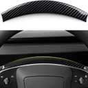 for Tesla Model 3 Highland 2024 2025 2026 Model Y Juniper 2025 2026 Accessories Car Steering Wheel Trim Carbon Style ABS Decal Sticker (Style B)