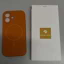 Miracase Magnetic for iPhone 17 Case, Compatible with MagSafe, Integrated Silicone Camera Control Cover, 3.0mm Thicken Shockproof Drop Protection Phone Case for 17,Orange