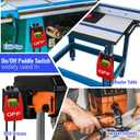 Dreyoo 1 Pack 120/230V Single Phase On/0ff switch, 120V 2HP Router Table Switch with Large Stop Sign Paddle Easy Contact for Fast Power Off for Table Saw and Other Electrical Equipment (2 Female Plug)