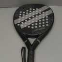 Padel Racket Carbon Fiber Surface with EVA Memory Flex Foam Core Padel Tennis Racquets Lightweight (8200-gray)