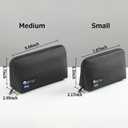 RIGHT AWAY Travel Tech Pouch，Waterproof Cord Case，Electronics Organizer Travel Case，Cable Organizer Storage Bag For Phone, Charger, Accessories（BLACK）