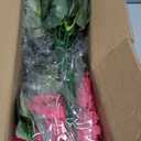 Artificial Geraniums Flowers for Outdoors, 6 Bundles Realistic Silk Fake Geranium, No Fade Faux Plants for Hanging Baskets, Window Boxes, Planters - Porch, Patio, Garden Decor(Rosy)
