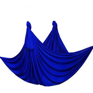 Deluxe Pilates & Yoga Flying Swing Aerial Hammock - Silk Fabric (5mx2.8m) (Deep Blue)