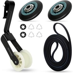 Upgraded EngPair 4392065 Dryer Repair Kit with 349241T Drum Roller, 691366 Idler Pulley, 341241 Belt for Whirlpool, Kenmore, Maytag, Replaces 4392065RC, WP691366, Fits WED4815EW1, WED4950HW0, and More