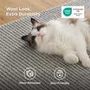 Bedsure 5x7 Faux Wool Area Rugs for Living Room, Machine Washable Carpet, Non-Slip Backing, Pet Friendly Throw Rug for Bedroom Dining Room, Gray