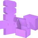 25 Pack Small Shipping Boxes Purple Corrugated Cardboard Box 7x5x4 inches，Corrugated Box for Packaging Small Business,Mailing Packing Literature Mailer,Shipping Gift Boxes