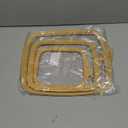 Nurge Beige 3 Pcs Set Plastic Square Embroidery Hoop, Cross Stitch Hoops, Punch Needle Hoop (3 Pcs)