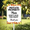 Do Not Pick fruit yard Sign With Stake,Protecting Fruits Yard Sign,Garden Sign With Stake Garden Farm Decor Fence Yard Outdoor For Private property(8x12in)