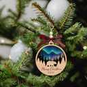 3 x Bear Ornament - Bear Christmas Ornament 2025 - Bears Gifts for Women Men, Gifts for Bears Lovers - Wood Animal Ornaments for Christmas Tree