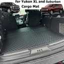 Cargo Mat Compatible with 2021-2026 Chevrolet Suburban/GMC Yukon XL (3rd-Row Power Folding Seats) Trunk Mat & Rear Backrest Mat Cargo Liners (3pcs)