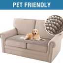 H.VERSAILTEX Plush Chenille Couch Cover for 3 Cushion Couch Anti Slip Washable Sofa Slipcovers Soft and Durable Furniture Protector for Dogs Cats Kids (27.5" x 59", Taupe)