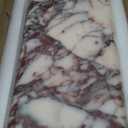 Natural Marble Tray, Coffee Table, Food, Fruit, Paper Cup, Cake Display, Coffee bar, Family Gatherings, Seasonal Holiday Decoration Tray(Viola-rectangle-11 x5 x0.7)