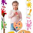 Art Paint Party Birthday Decorations Art Painting Photo Booth Props Colorful Paint Splatter Backdrop Banner Artist Theme Picture Frame for Kids Birthday Party Baby Shower Indoor Outdoor 3.3x6 Ft