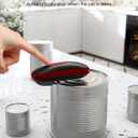 Canslab CORE Electric Can Opener_Single Touch Automatic Opener for Seniors with Arthritis, Auto Shut-off, Cordless Battery Powered, Side Cut, Smooth Edge, Handsfree for Small or Large Cans, Black+Red