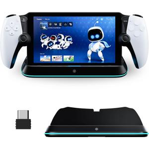 Charging Stand for PS Portal Remote Player, Charger Dock for PlayStation Portal,PS Portal Station with 7 RGB Light Modes and Type-C Cable (Black)