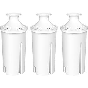 Fil-Fresh 3-Pack Water Filter Replacements for Brita Water Pitchers and Dispensers, NSF 53&42 Certified to Reduce Cadmium, Mercury, Copper, Zinc, BPA free, Lasts 2 Months or 40 Gallons