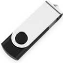1 Pack 64GB USB Flash Drive USB 2.0 Thumb Drive Jump Drive Fold Storage Memory Stick Swivel Design - Black