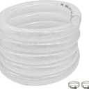 1/2" ID x 3/4" OD - 25Ft Clear Braided Plastic Vinyl Tubing PVC Flexible Vinyl Tube Heavy Duty UV Chemical Resistant Hose Water