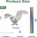 4 x 2PCS Fake Owl to Keep Pigeon Away from Balcony Flat Paper Garden Owl to Scare Woodpecker Away from House Hanging Plastic Owls with Reflective Tape Pigeons Scare Devices for Outdoor Porch Patio Roof