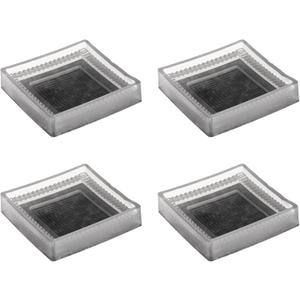 uxcell 4pcs 3x3 in Rubber Furniture Caster Cups Square Chair Leg Floor Protector Non-Slip Furniture Pad Grips with Felt Pad for Hardwood Floor, Transparent (Fit 1.4 or 2.2 Inch Chair Leg)