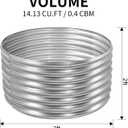 Land Guard 332ft Galvanized Raised Garden Bed Kit, Round Galvanized Planter Raised Garden Boxes Outdoor, Large Metal Raised Garden Beds for Vegetables, Silver