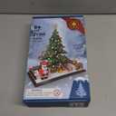 Christmas Tree Building Blocks, Christmas Decorations Set with Santa Claus & Reindeer, Creative Tabletop Decor Xmas Gifts Toys for Kids Adults Teen Boys & Girls