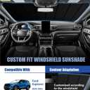 Windshield Sun Shade for Ford Explorer 2020-2024, Custom-fit Sunshade, Keep Vehicle Cool, Protect Dashboard, Foldable Car Window Shades Ford Explorer, Accessories