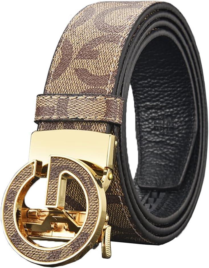 Ridoras Designer Belts for Men Ratchet Belts with Automatic G Buckle Men's Belt for Casual Jeans Business (42"-45" Waist Adjustable)