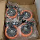 4 inch Stem Caster Wheels 2000lbs, Threaded Stem Casters Set of 4 Heavy Duty,3/8"-16 x 1(Stem Diameter 3/8", Length 1"), Safety Dual Locking Caster, Industrial Castor Wheels for Cart,Furniture