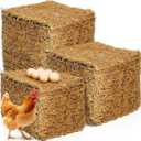 60 Pcs Chicken Nesting Pads for Chicken Coop 12'' x 12'' Laying Hen Nesting Pads Box Liners Washable Chick Bedding Reusable Fake Turf Mats for Farm Hen Nest Box Liners Accessories