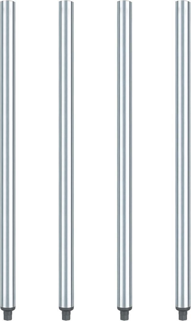 DuraSteel Galvanized Legs for Work Table - 33.5 inch Replacement Galvanized Legs - Fits Commercial Food Prep Stainless Steel Utility Table or Maple Wood Worktable, Silver, Standard