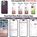 GUERNICA for iPhone 16 Pro Max Wallet Case with RFID Blocking Card Holder for Women Men, Kickstand Shockproof Phone Case for iPhone 16 Pro Max(6.9"),Dark Purple