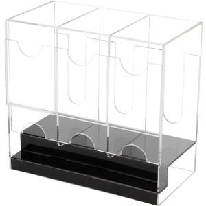 3-Slot Acrylic Booster Pack Dispenser, Card Dispenser Storage and Organizer, Compatible With Various Cards, Easily Fit Entire Booster Box, Organizer Display for Trading Card, Booster Packs, Sports