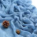 Blue Cheesecloth Table Runner Fall Thanksgiving 120 Inch Dusty Blue Rustic Boho Cheese Cloth 10Ft Gauze Table Runner for Wedding Decor Baby Shower Holiday Party Home Decorations