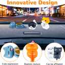 JJUNW 6 Pcs Car Decor Figurines, Cute Mini Resin Cat Ornaments for Car Dashboard Decorations, Fun Cars Accessories Interior for Rearview Mirror Cat Decor for Home Office Desk
