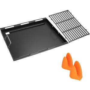 Griddle Inserts and Grate for Weber Genesis II & II LX 400 Series Grills Flat Top Grill Griddle for Weber GS4 Genesis II E/S-410 E/S-435 E/S-440 Replacement for 6789 66097