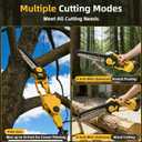 Electric Pole Saws for Tree Trimming, 8" & 6" Mini Chainsaw Cordless + 8FT Extension Pole, 2 x 4.0Ah Batteries & LCD Display, 16Ft Reach, Brushless Pole Saw Battery Powered for Branch & Wood Cutting