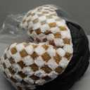 JOEJOY Dog Bed for Medium Small Dogs - Rectangle Orthopedic Dog Sofa Bed, Cute Modern Puppy Bed with Jacquard Shaggy Plush & Anti Slip Bottom, 25x21x8inches, Brown