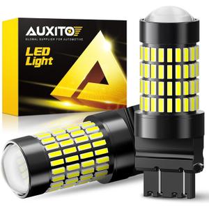 AUXITO 3157 LED Bulbs Reverse Lights, Super Bright 3056 3156 3057 4157 LED Bulbs with Projector for Reverse Back Up Lights Tail Brake Signal Parking License Plate Lights, 6000K White