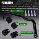 55398938AC Front Suspension Stabilizer Bar Fit for 2009-2010 Dodge Ram 1500, 2011-2018 Ram 1500, 2019-2022 Ram 1500 Classic 4WD,Sway Bar with Bushing Kit Replace 55398938AB