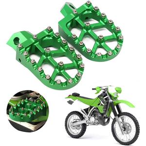 AnXin Footpegs Footrest Foot Pegs For KDX200 1995-2005 KDX200R 1997-2001 KDX220R 2002-2005 KDX250 1991-1994 KX125 KX250 1988-1996 KX500 1988-2004 Motorcycle (green)
